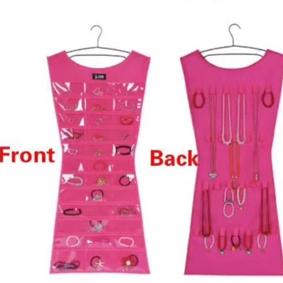 Pink Dress Silhouette Jewelry Storage Holder - Picture 4 of 4